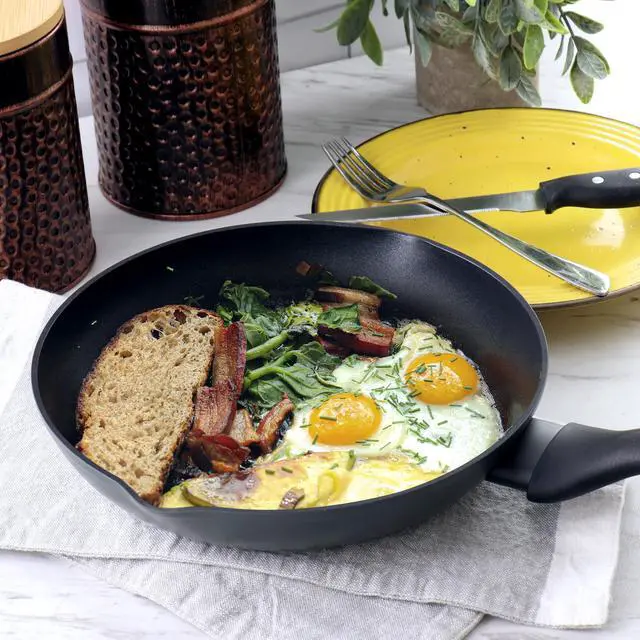 Alt view image 6 of 6 - Oster Kingsway 9.5 Inch Aluminum Nonstick Frying Pan in Black