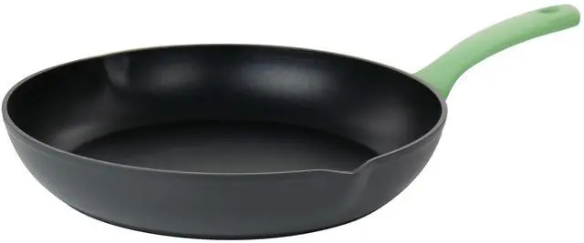 Main image of Oster Rigby 9.5 Inch Aluminum Nonstick Frying Pan in Green with Pouring Spouts