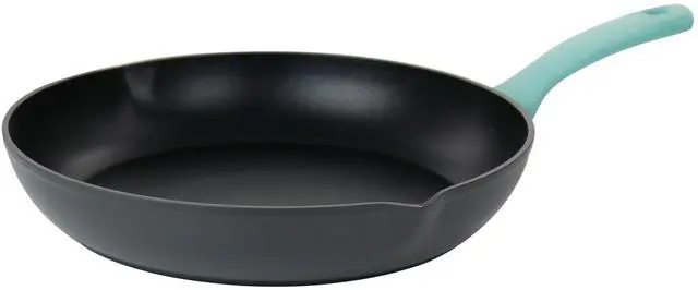 Main image of Oster Rigby 9.5 Inch Aluminum Nonstick Frying Pan in Blue with Pouring Spouts