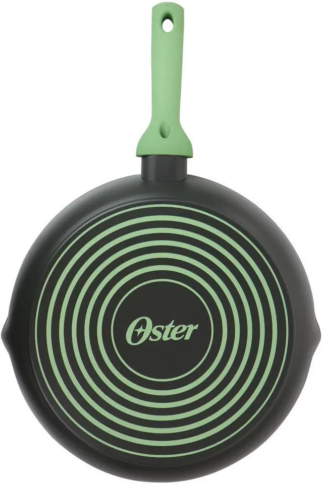 Alt view image 5 of 6 - Oster Rigby 9.5 Inch Aluminum Nonstick Frying Pan in Green with Pouring Spouts