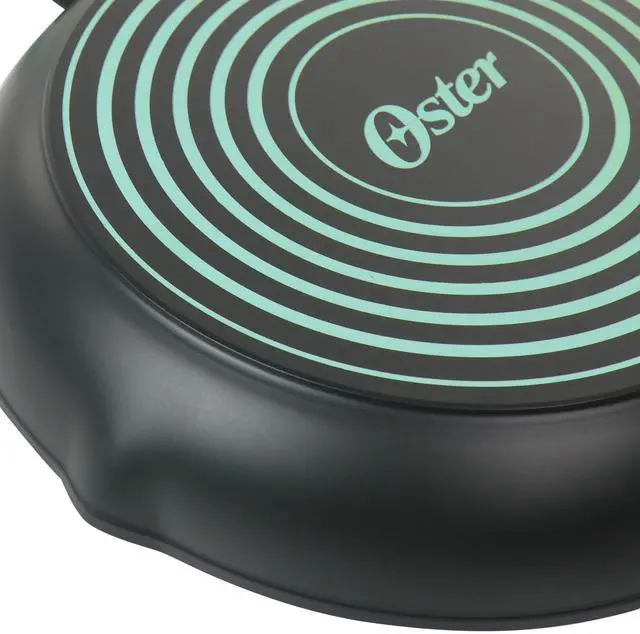 Alt view image 3 of 6 - Oster Rigby 9.5 Inch Aluminum Nonstick Frying Pan in Blue with Pouring Spouts