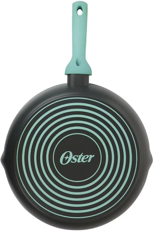 Alt view image 5 of 6 - Oster Rigby 9.5 Inch Aluminum Nonstick Frying Pan in Blue with Pouring Spouts