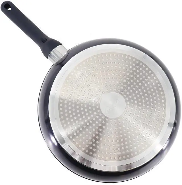 Alt view image 5 of 6 - Oster Hawke 12 Inch Ceramic Nonstick Aluminum Frying Pan in Dark Blue