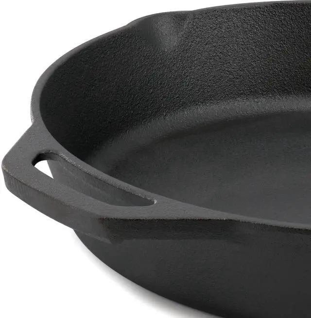 Alt view image 6 of 7 - MegaChef 12 Inch Pre-Seasoned Cast Iron Skillet with Tempered Glass Lid