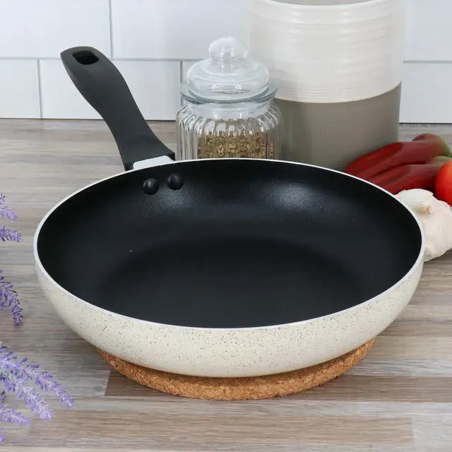 Alt view image 5 of 5 - Oster Clairborne 9.5 Inch Round Nonstick Aluminum Frying Pan in Linen