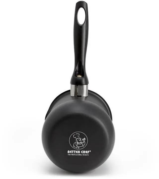 Alt view image 3 of 5 - Better Chef 0.6 Quart Aluminum Nonstick Turkish Coffee Warmer in Black with Cool Touch Handle