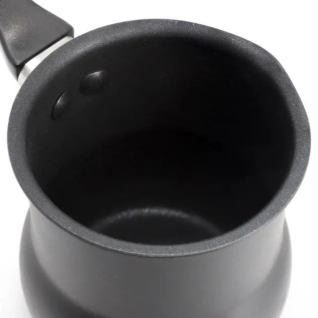 Alt view image 4 of 5 - Better Chef 0.6 Quart Aluminum Nonstick Turkish Coffee Warmer in Black with Cool Touch Handle