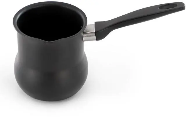 Alt view image 2 of 5 - Better Chef 0.6 Quart Aluminum Nonstick Turkish Coffee Warmer in Black with Cool Touch Handle