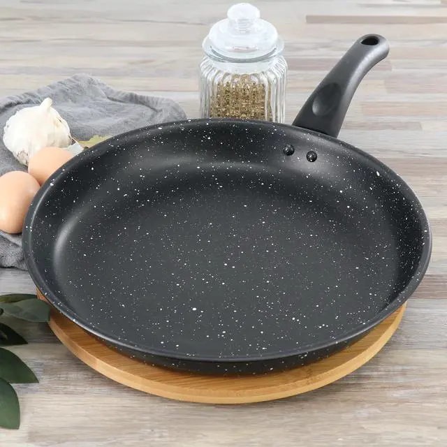 Alt view image 5 of 5 - Gibson Home Delhi 11 Inch Round Nonstick Carbon Steel Frying Pan in Black