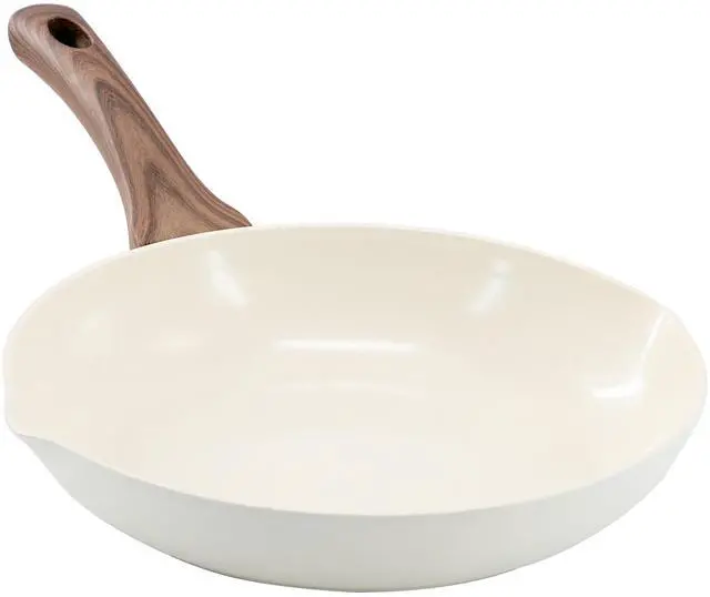 Main image of Oster Amberg Choice 9.5 Inch Ceramic Nonstick Forged Aluminum Frying Pan in Off-White