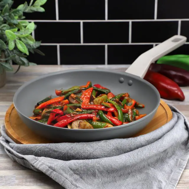 Alt view image 5 of 5 - Oster Ambrose 10 Inch Nonstick Aluminum Frying Pan in Matte Grey