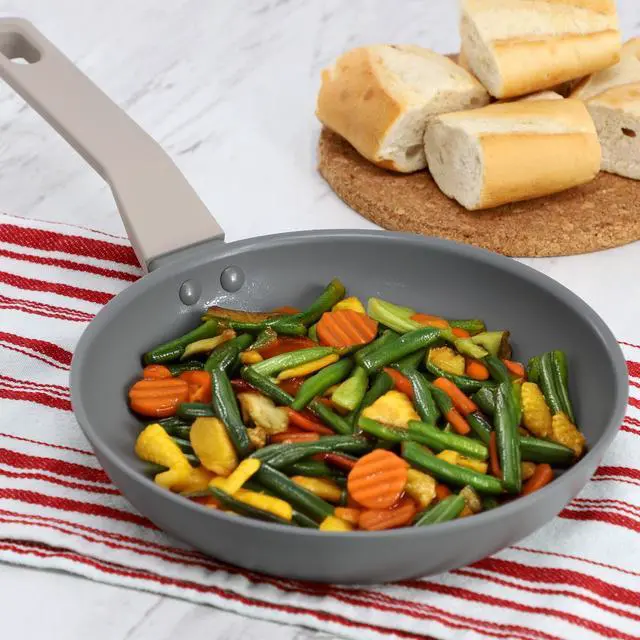 Alt view image 5 of 5 - Oster Ambrose 8 Inch Nonstick Aluminum Frying Pan in Matte Grey