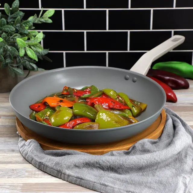 Alt view image 5 of 5 - Oster Ambrose 12 Inch Nonstick Aluminum Frying Pan in Matte Grey