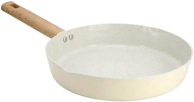 Main image of Gibson Home Marbleton Ceramic Nonstick Alumium 11 Inch Frying Pan in Cream