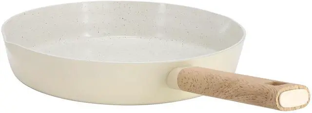 Alt view image 2 of 6 - Gibson Home Marbleton Ceramic Nonstick Alumium 11 Inch Frying Pan in Cream