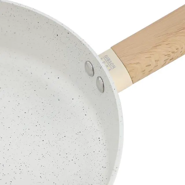 Alt view image 5 of 6 - Gibson Home Marbleton Ceramic Nonstick Alumium 11 Inch Frying Pan in Cream