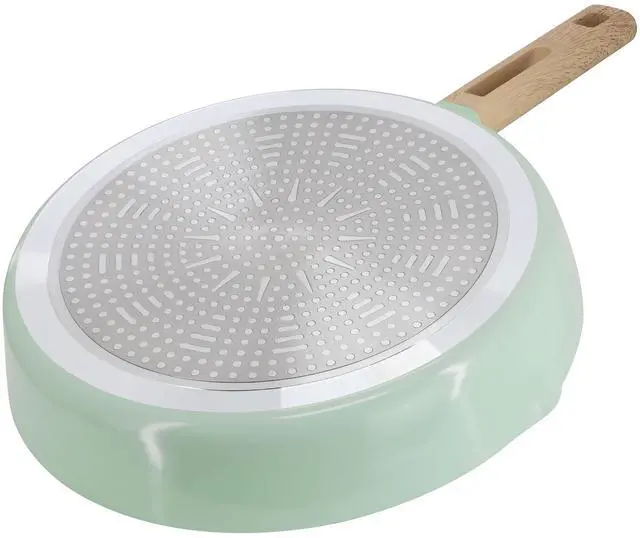 Alt view image 3 of 6 - Gibson Home Marbleton Ceramic Nonstick Alumium 9.5 Inch Frying Pan in Mint