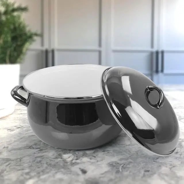 Alt view image 7 of 7 - Martha Stewart 6.5 Quart Steel Casserole with Lid