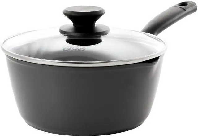 Main image of Oster Kingsway 2.6 Quart Aluminum Nonstick Saucepan in Black