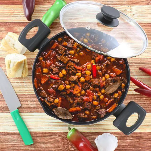 Alt view image 6 of 6 - Oster Kingsway 5.5 Quart Aluminum Nonstick Dutch Oven in Black With Lid