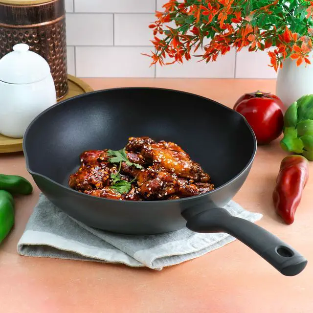 Alt view image 6 of 6 - Oster Kingsway 4.1 Quart Aluminum Nonstick Wok in Black