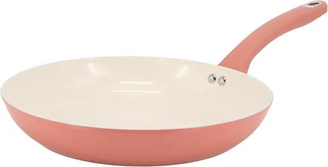 Main image of Martha Stewart Everyday Rexford 9.5 Inch Ceramic Nonstick Aluminum Frying Pan in Coral