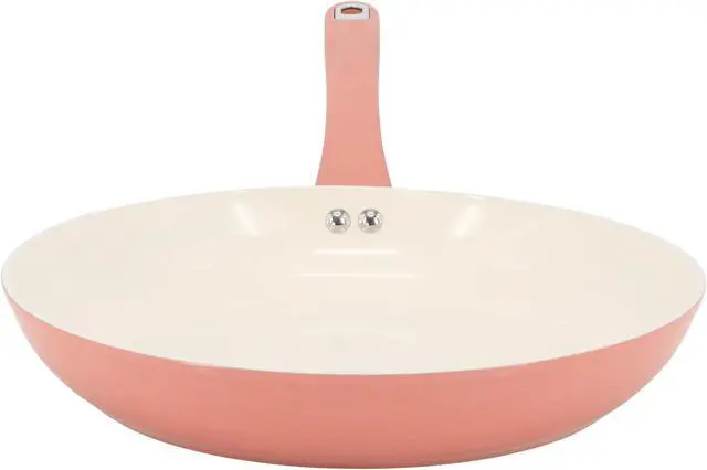 Alt view image 2 of 6 - Martha Stewart Everyday Rexford 9.5 Inch Ceramic Nonstick Aluminum Frying Pan in Coral