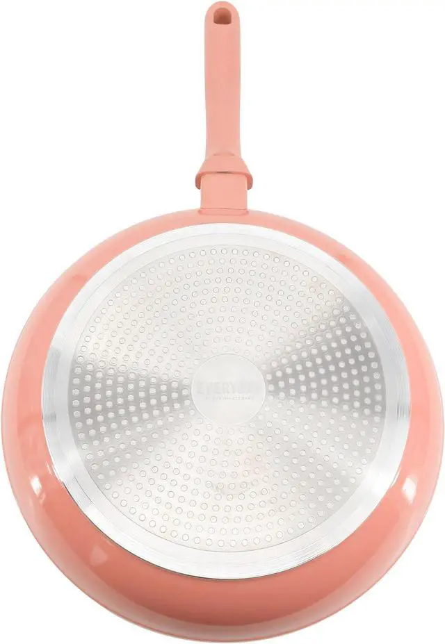 Alt view image 5 of 6 - Martha Stewart Everyday Rexford 9.5 Inch Ceramic Nonstick Aluminum Frying Pan in Coral