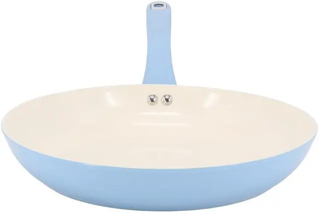 Alt view image 2 of 6 - Martha Stewart Everyday Rexford 9.5 Inch Ceramic Nonstick Aluminum Frying Pan in Soft Blue