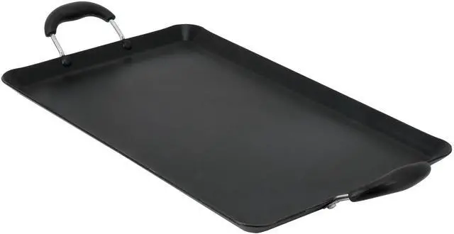 Main image of Oster Clairborne 19 x 11.6 Inch Nonstick Double Burner Rectangular Griddle Pan in Charcoal Gray