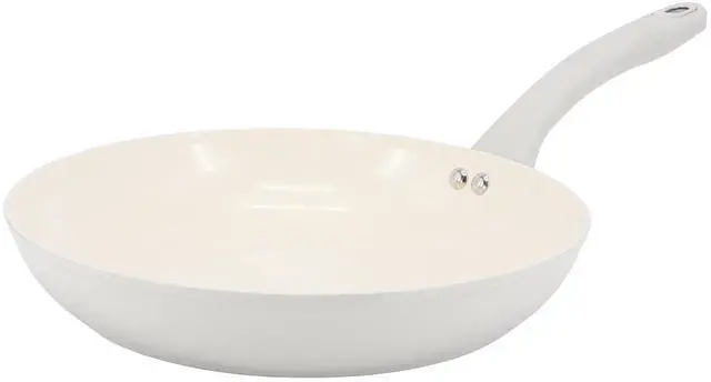 Main image of Martha Stewart Everyday Rexford 8 Inch Ceramic Nonstick Aluminum Frying Pan in Linen