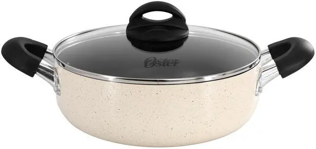 Main image of Oster Clairborne 3.6 Quart Nonstick Aluminum Caldero with Lid in Linen