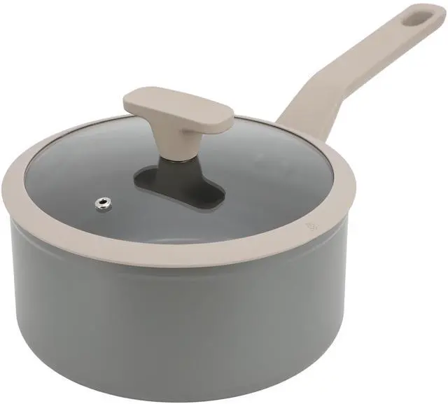 Main image of Oster Ambrose 3 Quart Nonstick Aluminum Saucepan with Lid in Matte Grey