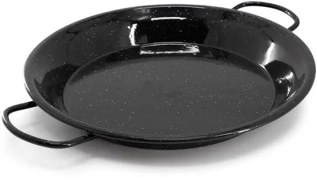Alt view image 2 of 5 - Oster Castillo 11 Inch Enameled Steel Paella Pan in Speckled Black
