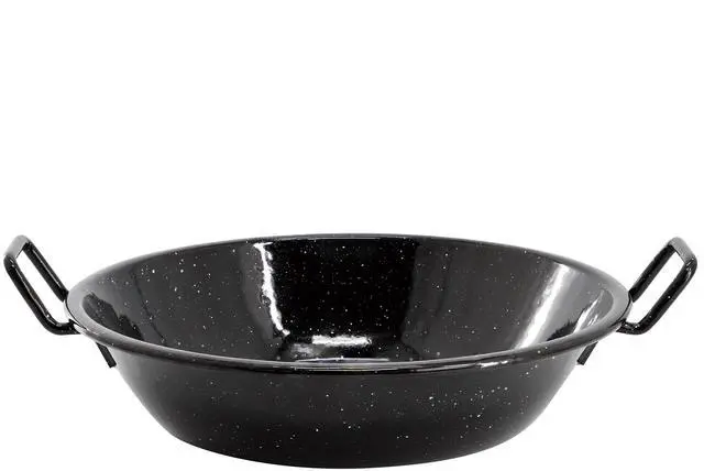 Main image of Oster Castillo 9.5 Inch Enameled Steel Paella Pan in Speckled Black