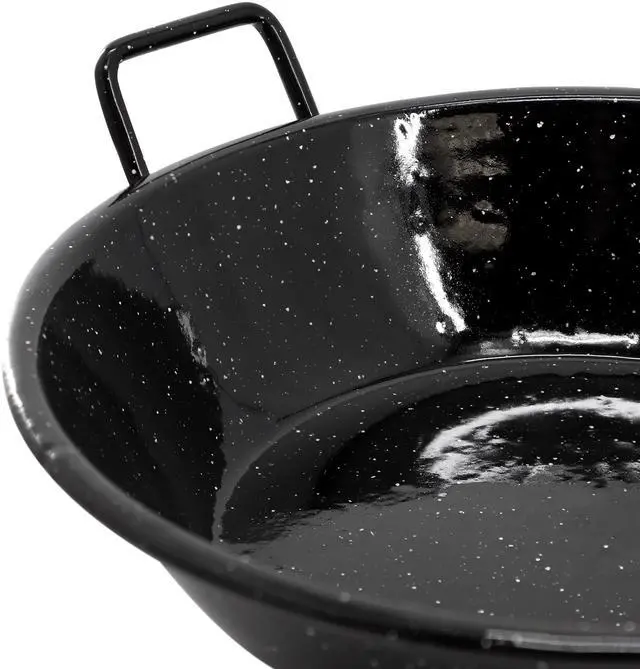 Alt view image 3 of 5 - Oster Castillo 9.5 Inch Enameled Steel Paella Pan in Speckled Black