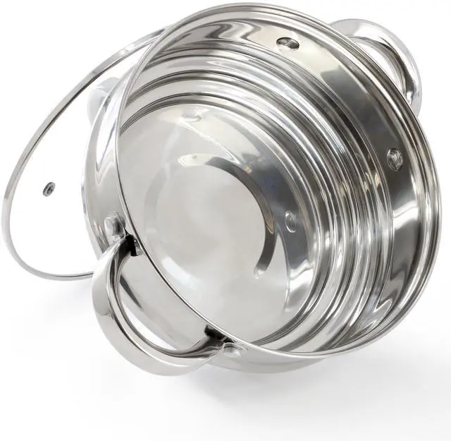 Alt view image 2 of 5 - Oster Sangerfield 8 Inch Universal Stainless Steel Double Boiler with Lid