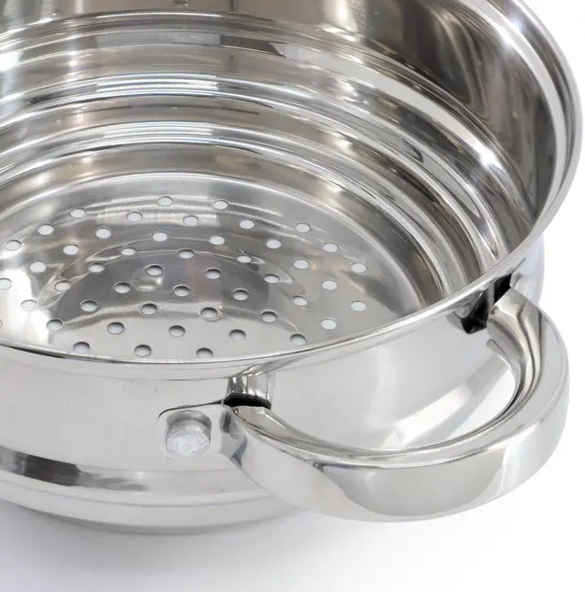 Alt view image 4 of 5 - Oster Sangerfield 8 Inch Universal Stainless Steel Steamer with Lid