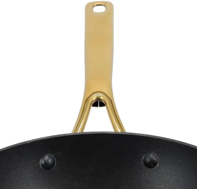 Alt view image 3 of 6 - Oster Abbottsford 11 Inch Nonstick Round Aluminum Wok in Black