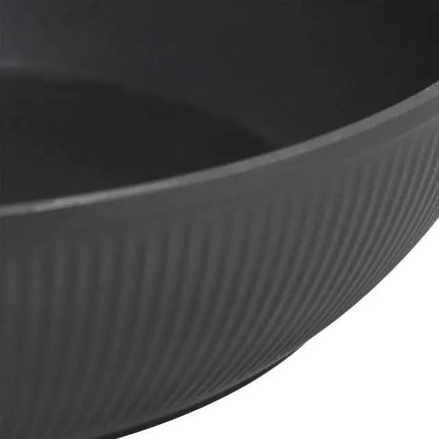 Alt view image 5 of 6 - Oster Abbottsford 11 Inch Nonstick Round Aluminum Wok in Black