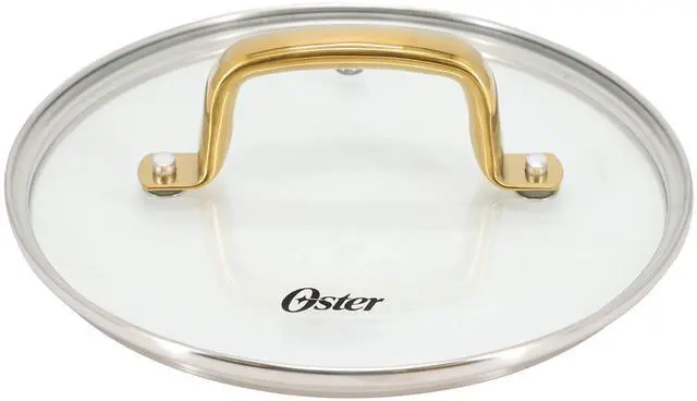 Alt view image 4 of 7 - Oster Abbottsford 2.5 Quart Nonstick Aluminum Saucepan with Glass Lid in Black