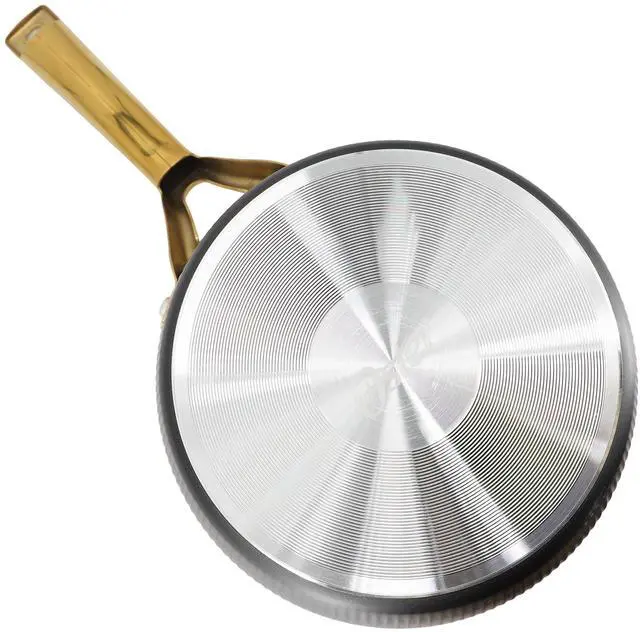 Alt view image 5 of 7 - Oster Abbottsford 2.5 Quart Nonstick Aluminum Saucepan with Glass Lid in Black