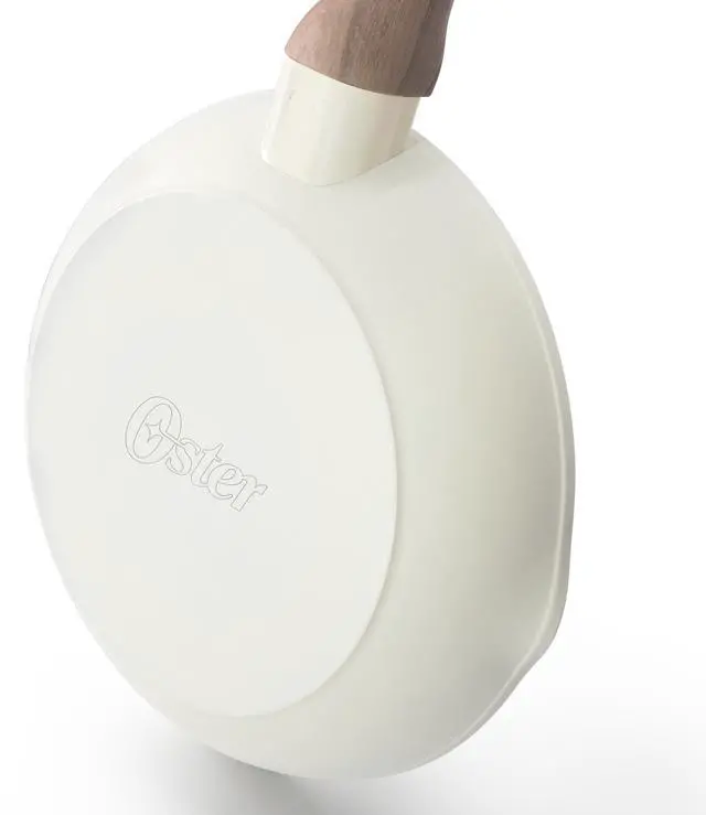 Alt view image 3 of 6 - Oster Amberg Choice 12 Inch Ceramic Nonstick Forged Aluminum Frying Pan in Off-White