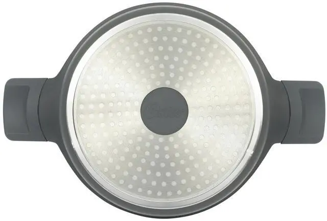Alt view image 3 of 7 - Oster Rooney 5 Quart Ceramic Nonstick Cast Aluminum Dutch Oven with Lid in Grey