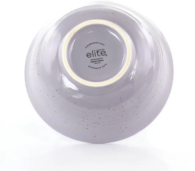 Alt view image 5 of 7 - Gibson Elite Ramapo 12 Piece Stoneware Dinnerware Set in Soft Purple Speckle