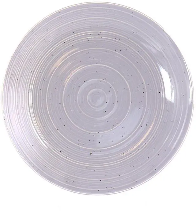 Alt view image 7 of 7 - Gibson Elite Ramapo 12 Piece Stoneware Dinnerware Set in Soft Purple Speckle