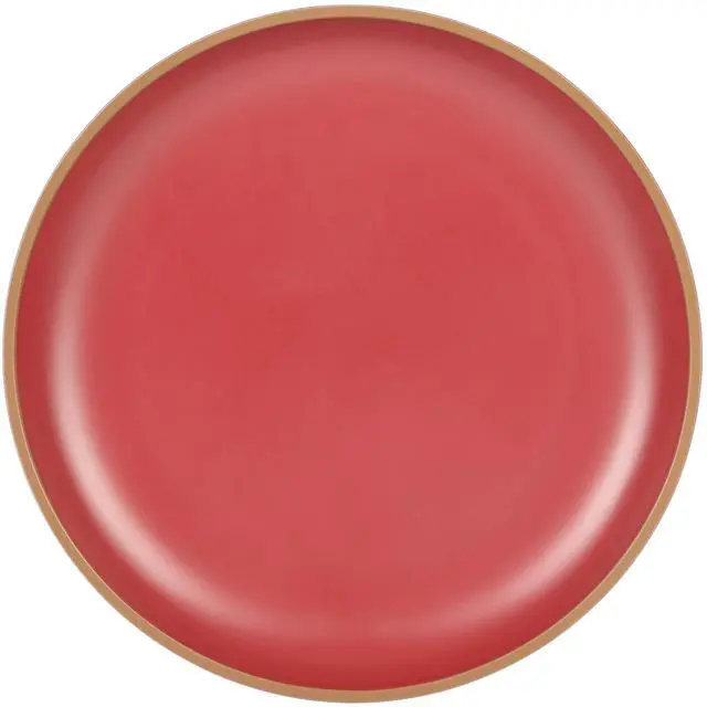 Alt view image 3 of 7 - Gibson Home Rockabye 12 Piece Double Bowl Malemine Dinnerware Set in Red