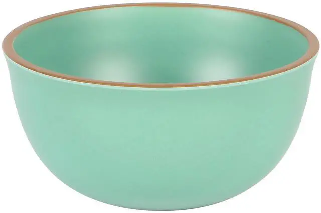 Alt view image 6 of 7 - Gibson Home Rockabye 12 Piece Double Bowl Melamine Dinnerware Set in Green