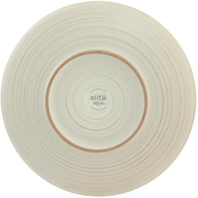 Alt view image 6 of 7 - Gibson Elite 12 Piece Dreamweaver Round Earthenware Dinnerware Set in Matte White
