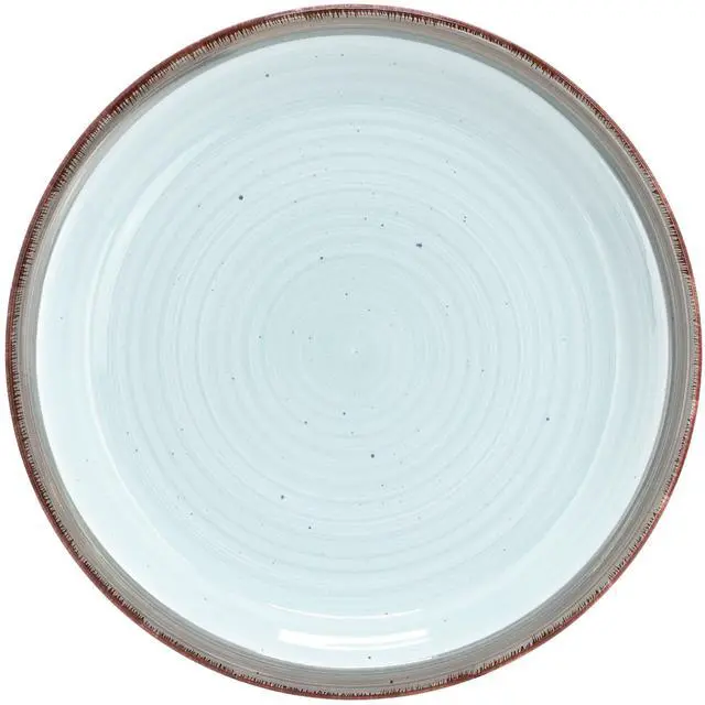 Alt view image 3 of 7 - Gibson Home Holcomb 12 Piece Ceramic Dinnerware Set in Light Blue